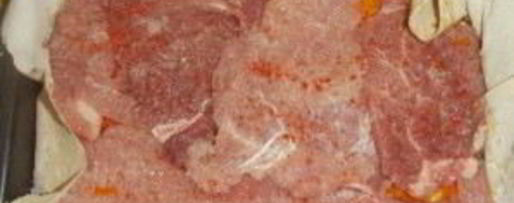 Шаг 2: мяса в лаваше в духовке