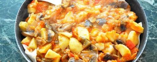 Шаг 2: овощей, запеченных на лаваше