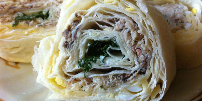 Рецепт рыбного рулета из лаваша