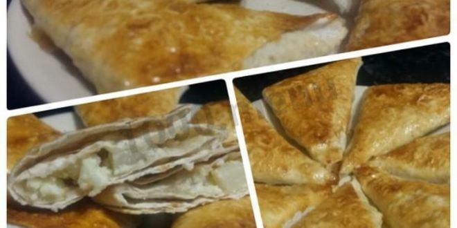 Рецепт творожно-яблочных конвертики из лаваша