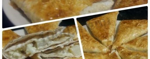 Шаг 12: творожно-яблочных конвертики из лаваша