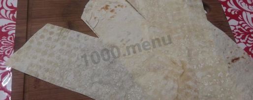 Шаг 2: творожно-яблочных конвертики из лаваша