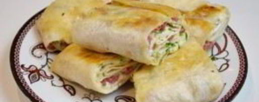 Шаг 7: жареного лаваша с колбасой и сыром