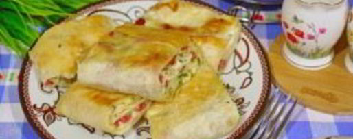 Шаг 8: жареного лаваша с колбасой и сыром