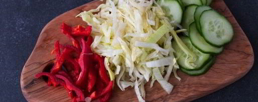 Шаг 7: арабской питы с курицей и овощами