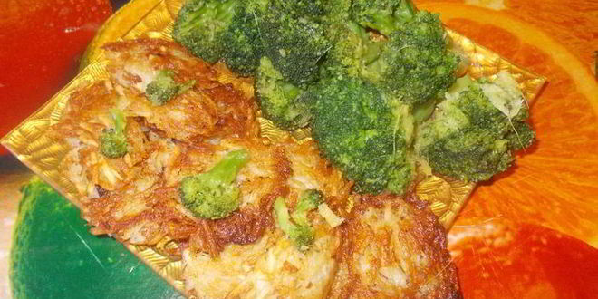 Рецепт капустки брокколи с картофельными лепешками