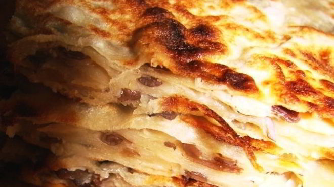 Рецепт Китайских лепешек с мясом и грибами му-эр