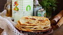 Рецепт Лепешек на сыворотке на сковороде