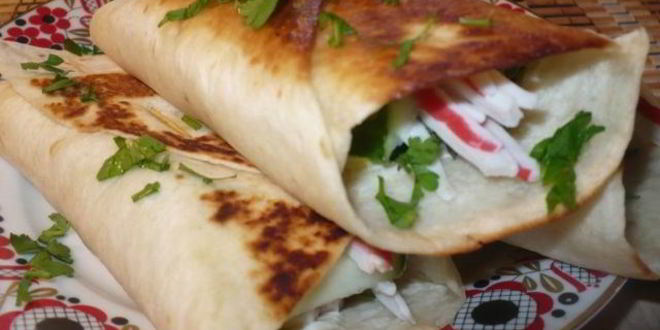 Рецепт лепешек с салатиком