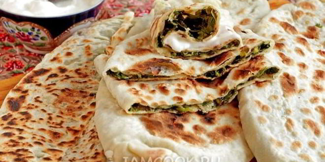Рецепт лепешек с зеленью по-кавказски