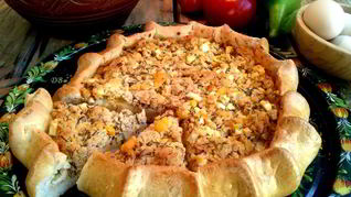 Рецепт Расстегая лепешкой