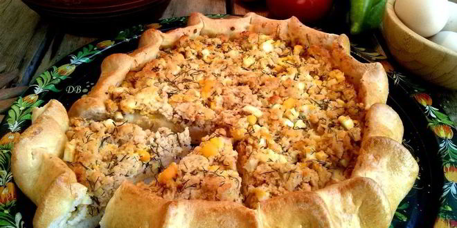 Рецепт расстегая лепешкой