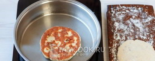 Шаг 12: сырных лепешек с ветчиной