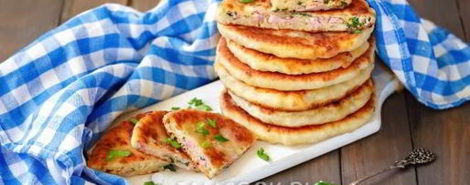 Шаг 13: сырных лепешек с ветчиной