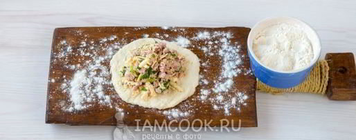 Шаг 8: сырных лепешек с ветчиной