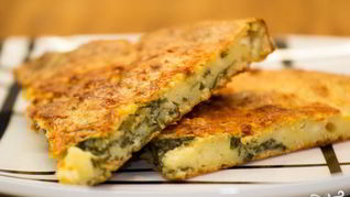 Рецепт Творожной лепешки с полентой