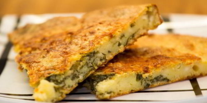 Рецепт творожной лепешки с полентой