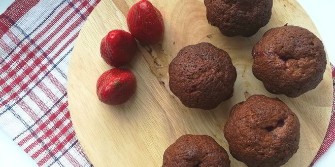 Рецепт бананова-клубничных маффины