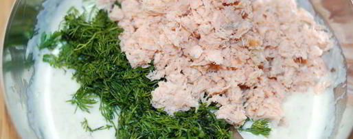 Шаг 8: картофельных маффинов с лососем и зеленью