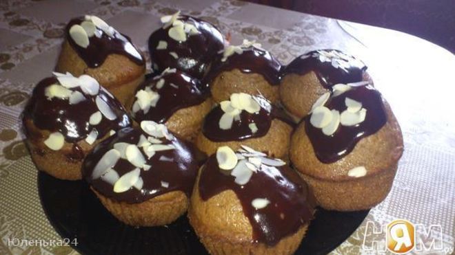 Рецепт Кофейных маффинов в шоколадной глазури