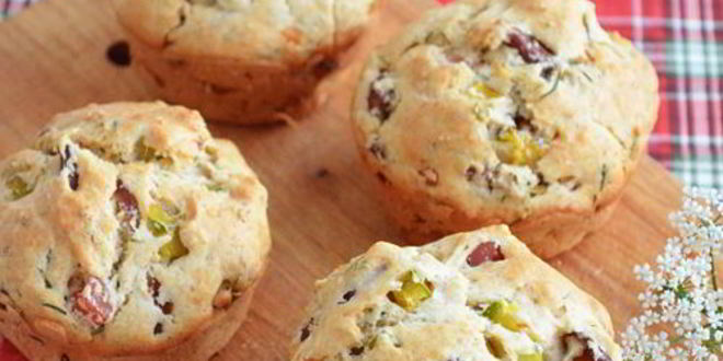 Рецепт летних маффинов с лисичками и ветчиной