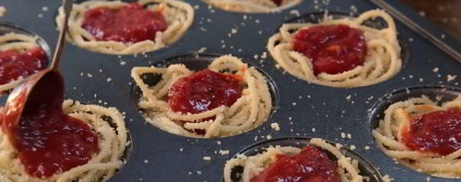 Шаг 4: маффинов из спагетти