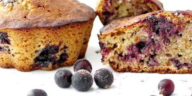 Рецепт маффинов с малиновым сиропом и красной смородиной