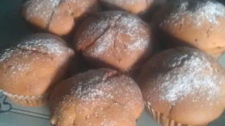 Рецепт Маффинов с персиком и клюквой