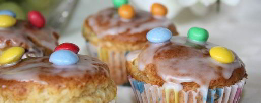 Шаг 3: маффинов с разноцветным шоколадным драже смартис