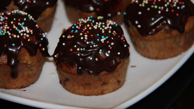 Рецепт Маффинов с шоколадом и бананами