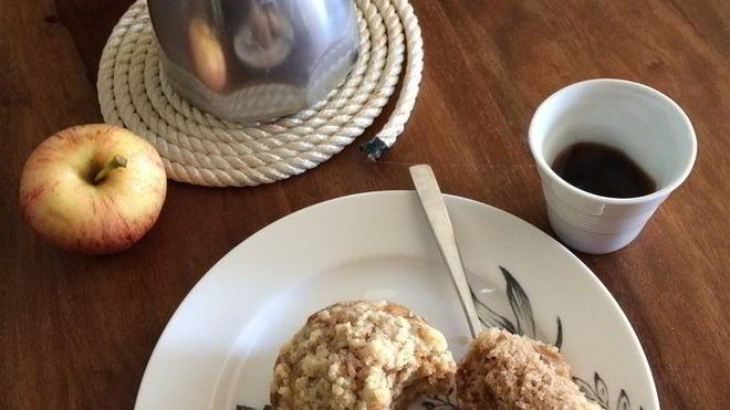 Рецепт Маффинов в стиле Яблочный крамбл