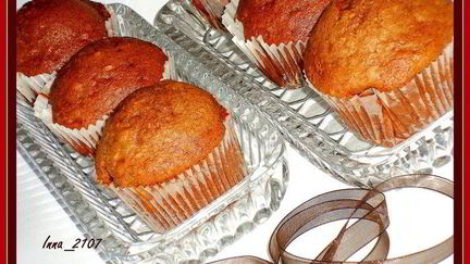 Рецепт Шоколадна-банановых маффины с миндалем