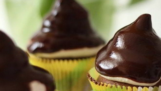 Рецепт Шоколадных маффинов с зефирным кремом