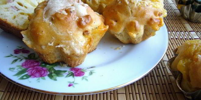 Рецепт ветчинно-сырных маффины