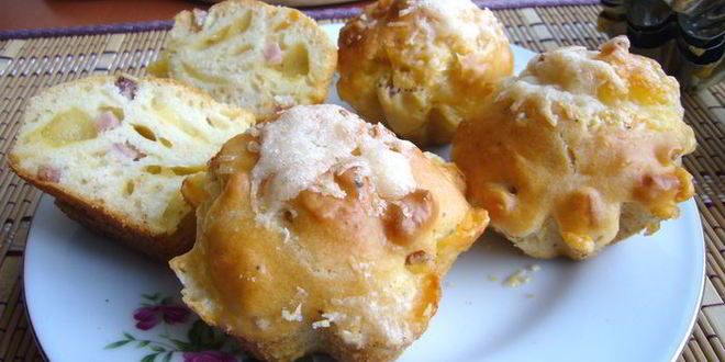 Рецепт ветчинно-сырных маффины