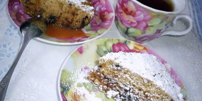 Рецепт быстрого манника с шоколадом и изюмом