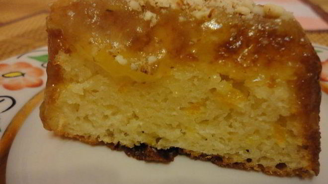 Рецепт Манника апельсинового с цитрусовой помадкой