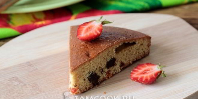 Рецепт манника на кефире с изюмом