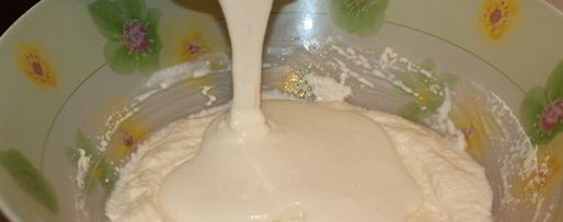 Шаг 5: манника на кефире с яблоками