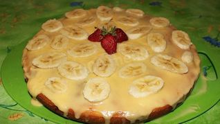 Рецепт Манника с бананами на кефире