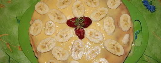 Шаг 17: манника с бананами на кефире