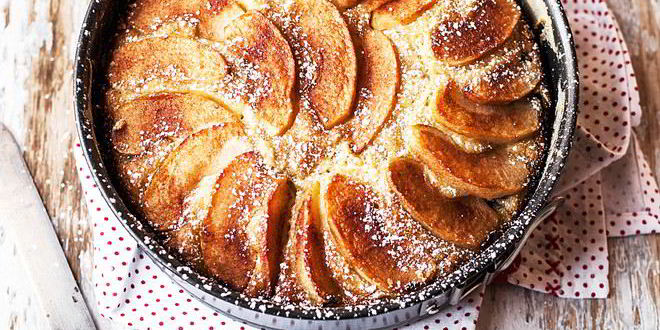 Рецепт манника с яблоками на молоке