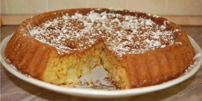 Рецепт манника с яблоками