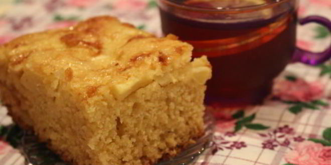 Рецепт манника с яблоком