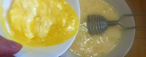 Шаг 2: манника шоколадного с халвой