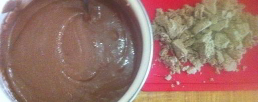 Шаг 4: манника шоколадного с халвой