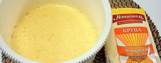 Шаг 1: манника в медовом сиропе