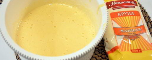 Шаг 2: манника в медовом сиропе