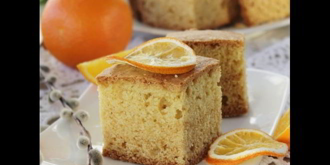 Рецепт постного апельсинового манника