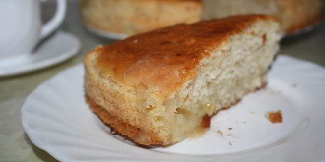 Рецепт постного манника с лимонной начинкой